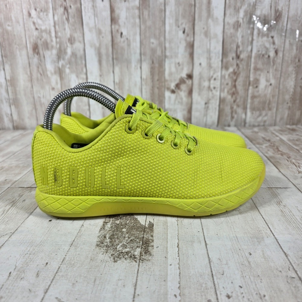 NOBULL Trainer Women 7 Men 5.5 Neon Yellow‎ SuperFabric Low Top Training Shoes